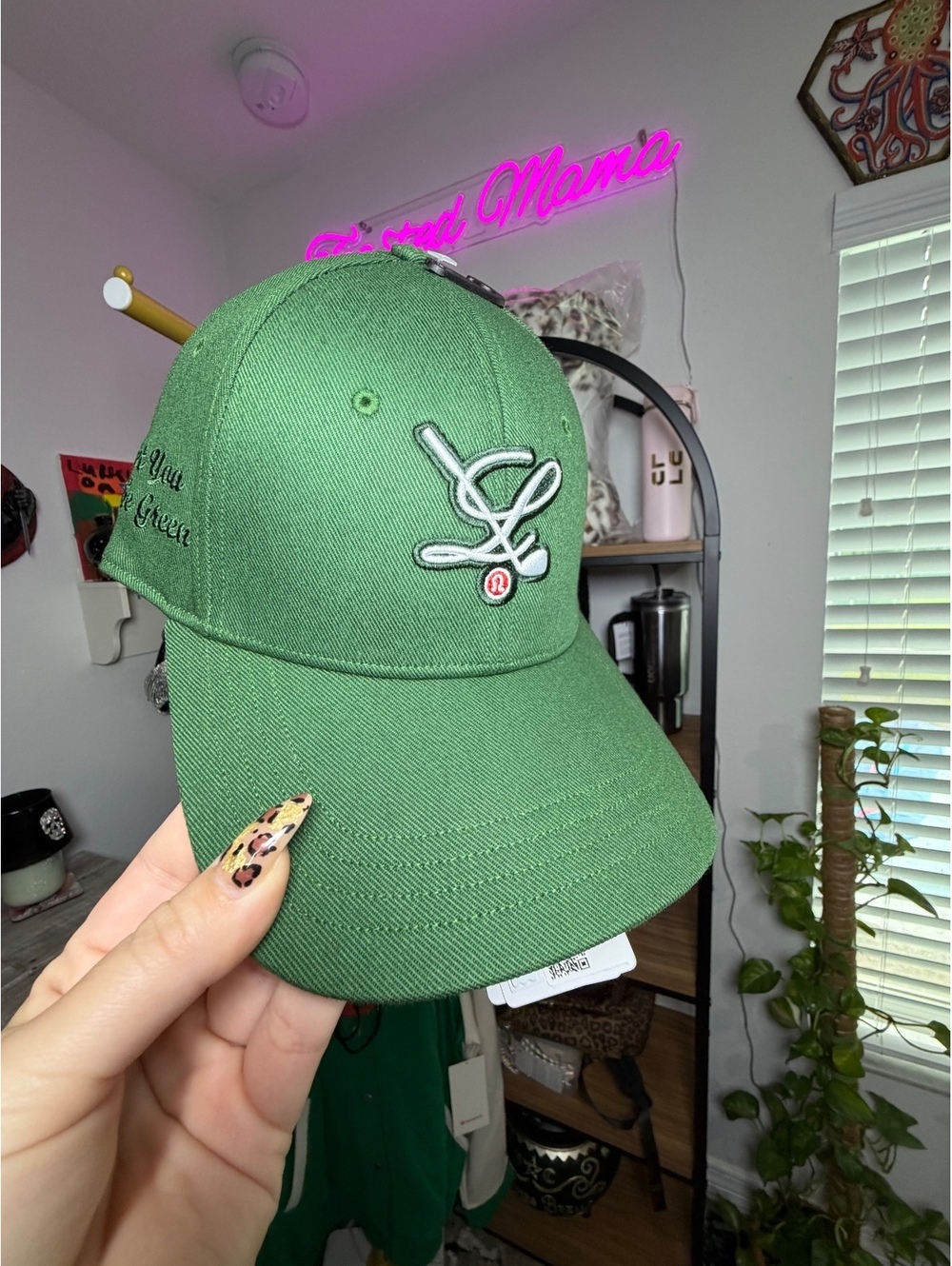 Lululemon Structured Classic S/M Ball Cap, Golf, Ivy Grove Green & White NWT